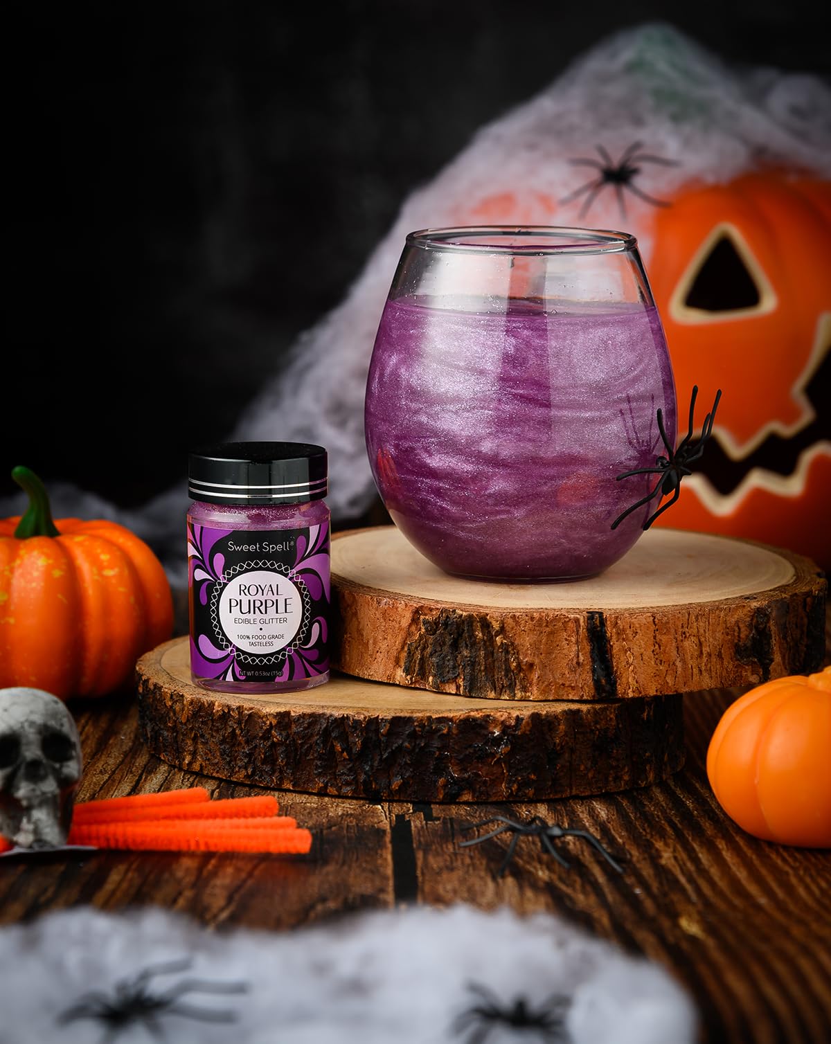Sweet Spell Edible Glitter (15g) - Shimmer Sparkles for Drinks  Cakes  Cocktails - 100% Edible & Food Grade Glitter  Vegan  Gluten-Free (Purple)