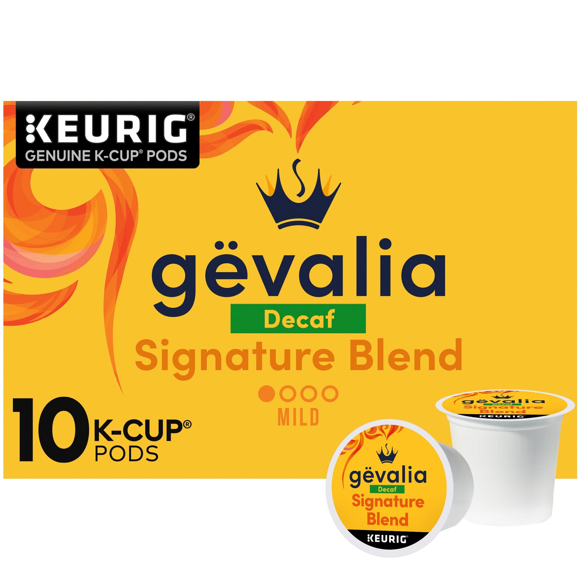 Gevalia Signature Blend Decaf Mild Roast K-Cup Coffee Pods, 10 ct Box, 3.4 OZ