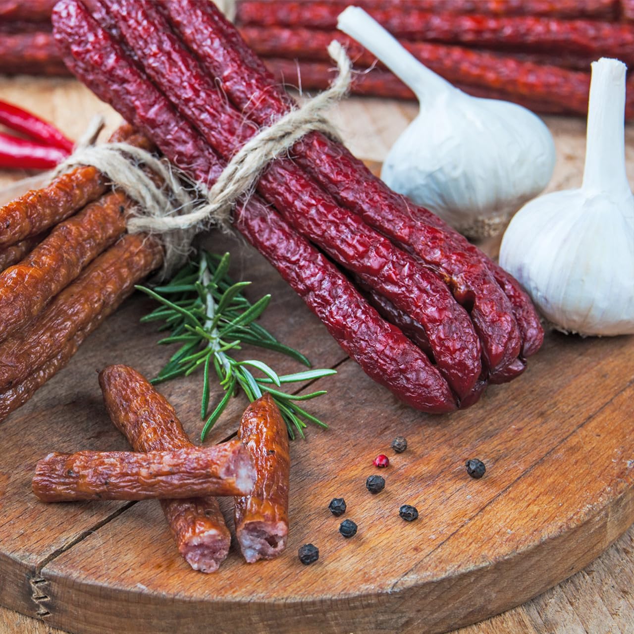 Hi Mountain Seasonings ǀ Snack Stick Seasoning Kit ǀ Jalapeno Blend ǀ Includes Seasoning, Cure, Casings, & Directions ǀ Seasons Up To 20Lbs Of Meat ǀ Beef, Pork, Venison, Deer, & Wild Game