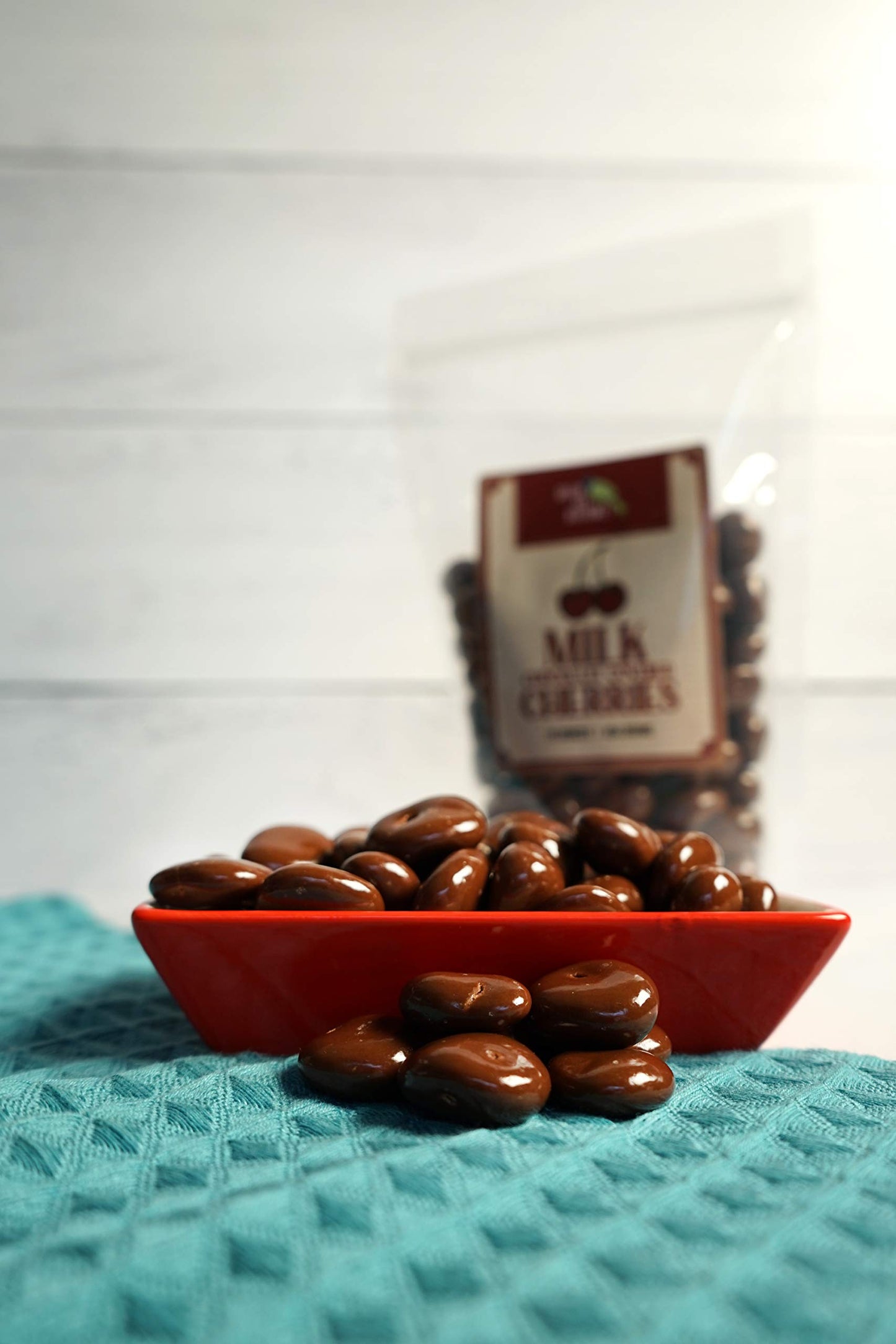 Green Jay Gourmet Milk Chocolate Cherries - 16 Ounce Resealable Bag - Handmade Chocolate Covered Cherries from Michigan