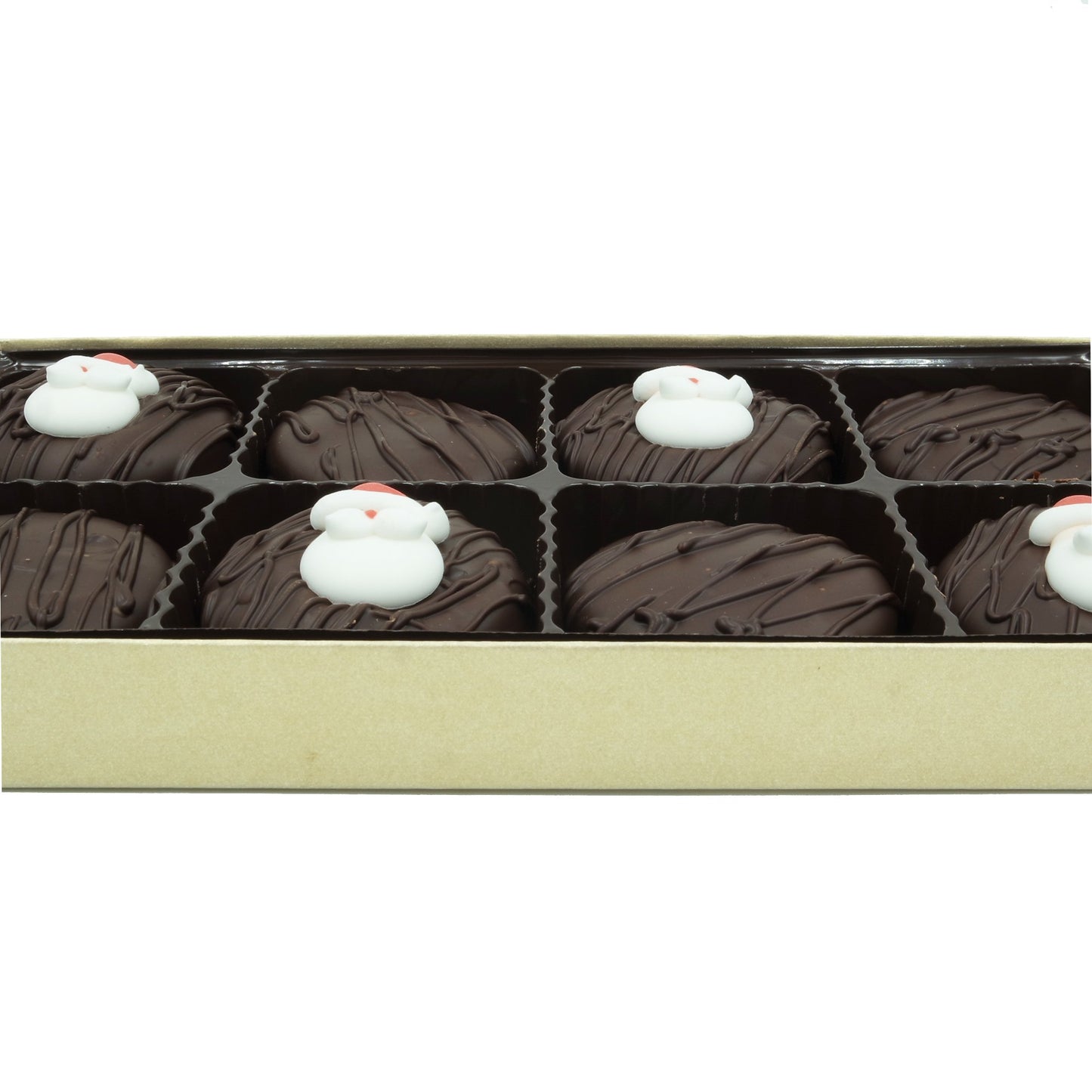 Philadelphia Candies Dark Chocolate Covered OREO® Cookies, Christmas Santa, 8 Ounce