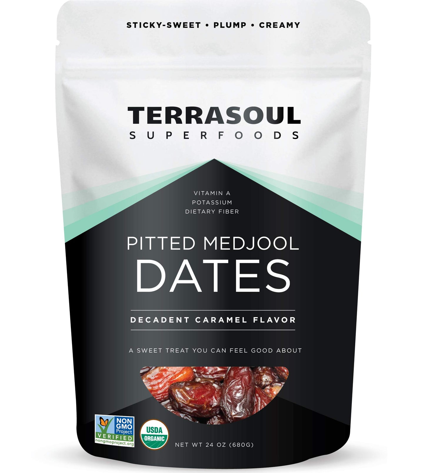 Terrasoul Superfoods Organic Pitted Medjool Dates - Soft Chewy Texture, Sweet Taste, 1.5 Lbs