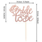 ZHUOWEISM Bride to Be Cupcake Toppers, 25 PCS Rose Gold Glitter Cake Decorations, Small Bamboo Picks for Bridal Shower and Bachelorette Party