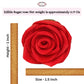 Confect Edible Red Rose Toppers - Pack Of 12 Christmas Cake Decorations For Cupcakes, Cakes & Donuts - Vegan, Gluten-Free, Dairy