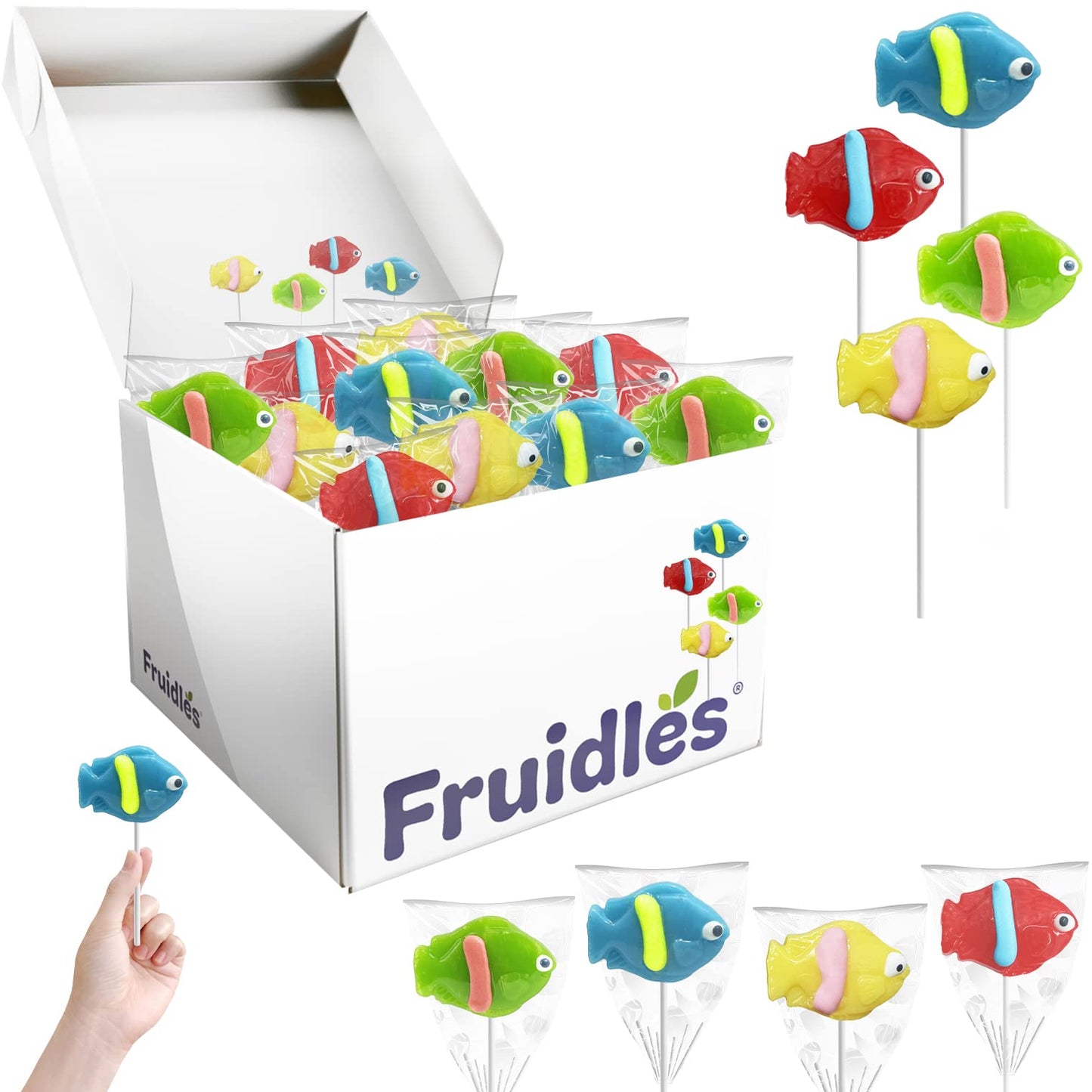 The Dreidel Company Tropical Fish Lollipop, Great For Birthday Parties, Events, Goody Bag Fillers, Party Favors, Individually Wr