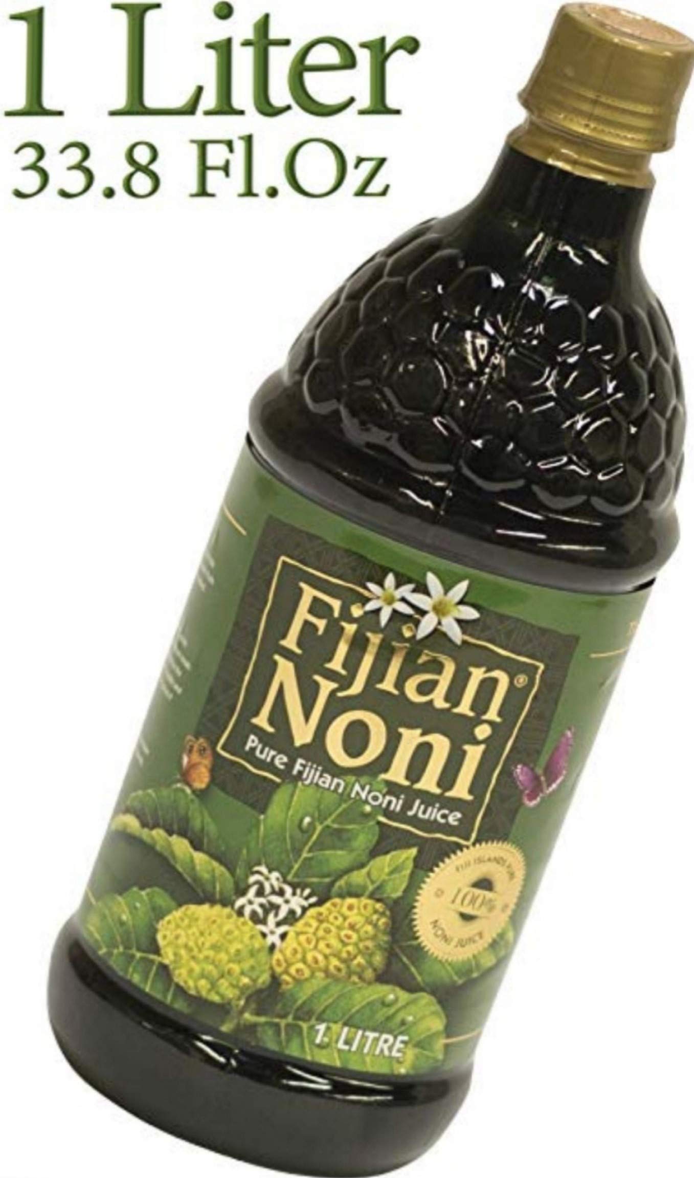 Fijian Noni Cold Pressed Organic Noni Juice - 33.8 Fl Oz - PET Plastic Bottle - Brown