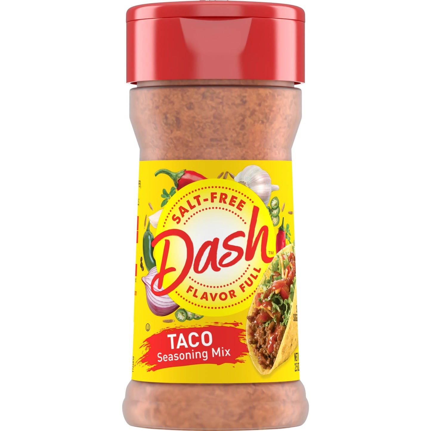 Dash Salt-Free Taco Seasoning Blend, 2.5 Ounce (Pack Of 8)