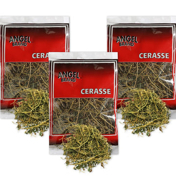 Angel Brand Dried Cerasse Leaves 0.25 0Z Pouch Pack Of 3 - Organic Melon Bitter Leaf Spice Derived From Melon Plant - Provides Health Benefits - Offers Slightly Bitter & Robust Flavor