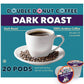 Double Donut Coffee Dark Roast Coffee Pods, Extra Bold Blend, Compatible with Keurig, 20 Count