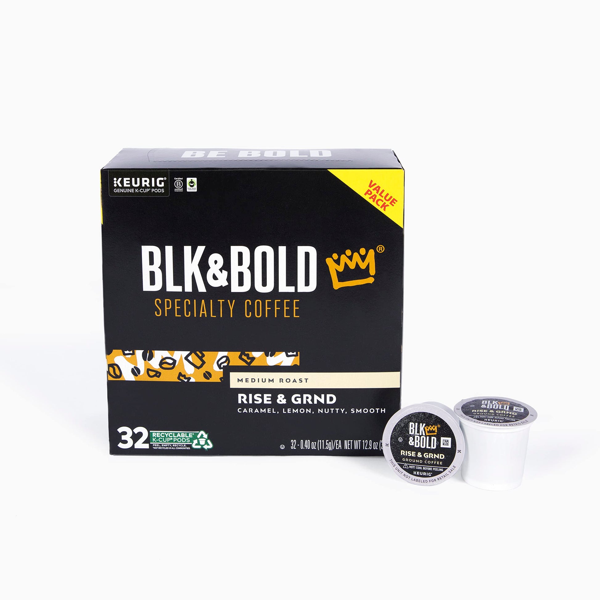 BLK & Bold Keurig K-Cup Pods, Medium Roast Coffee, 100% Arabica Beans, 32 Count