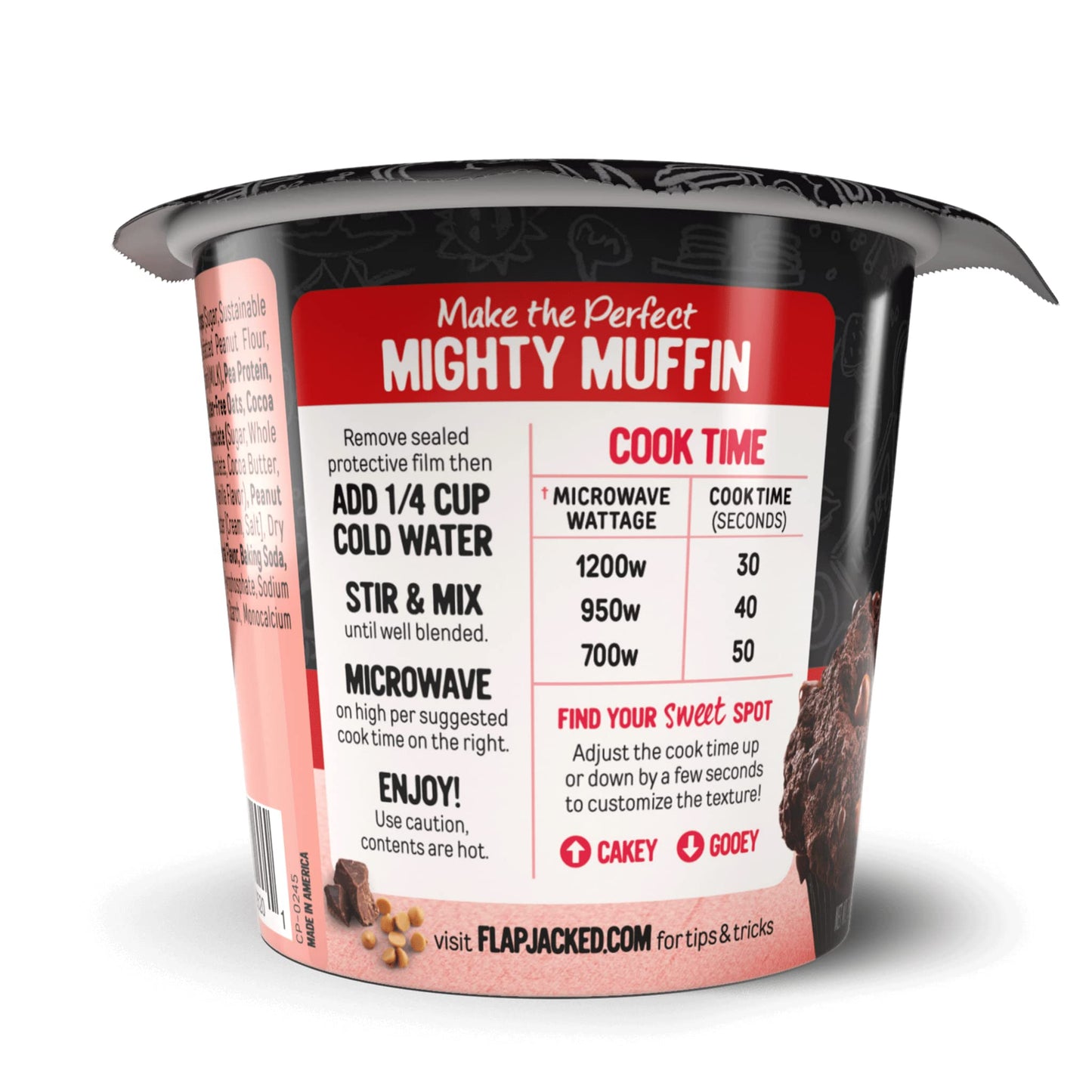 FlapJacked Mighty Muffins, Gluten-Free Chocolate Peanut Butter, 1.94 Ounce (Pack of 12)