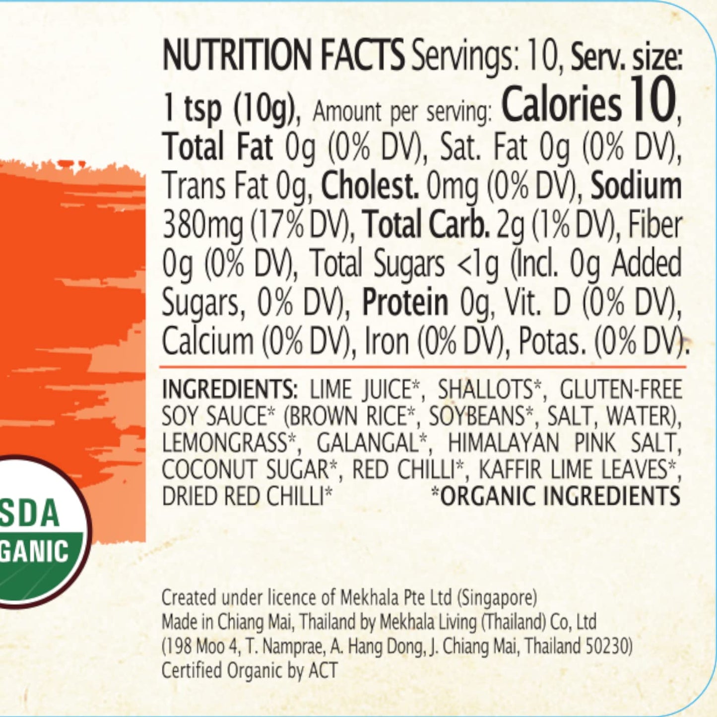 Mekhala Organic Thai Tom Yum Asian Cooking Paste. VEGAN. GLUTEN-FREE. Versatile. Medium Heat (3.53oz)