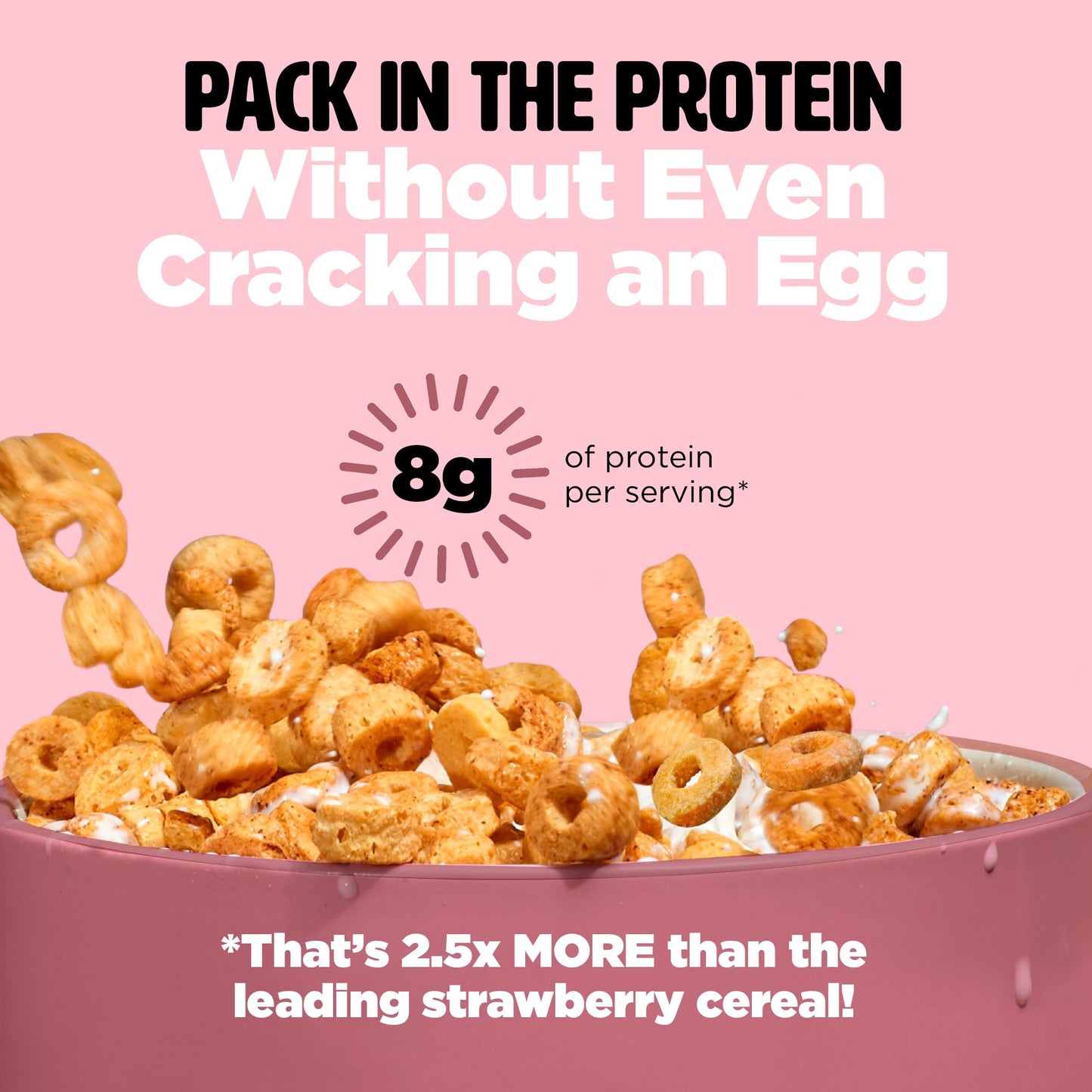 Protein And Gluten-Free Breakfast Cereal By Three Wishes - Strawberry, 6 Pack - More Protein And Less Sugar Snack With Natural F