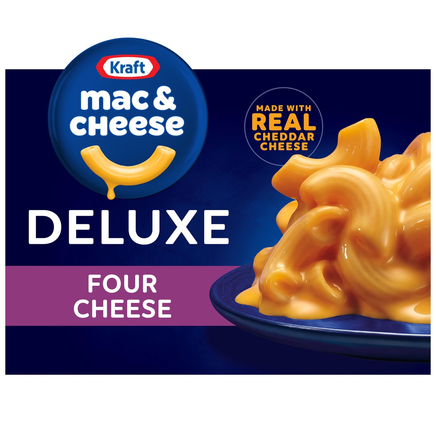 Kraft Deluxe Four Cheese Mac & Cheese Macaroni and Cheese Dinner, 14 oz Box
