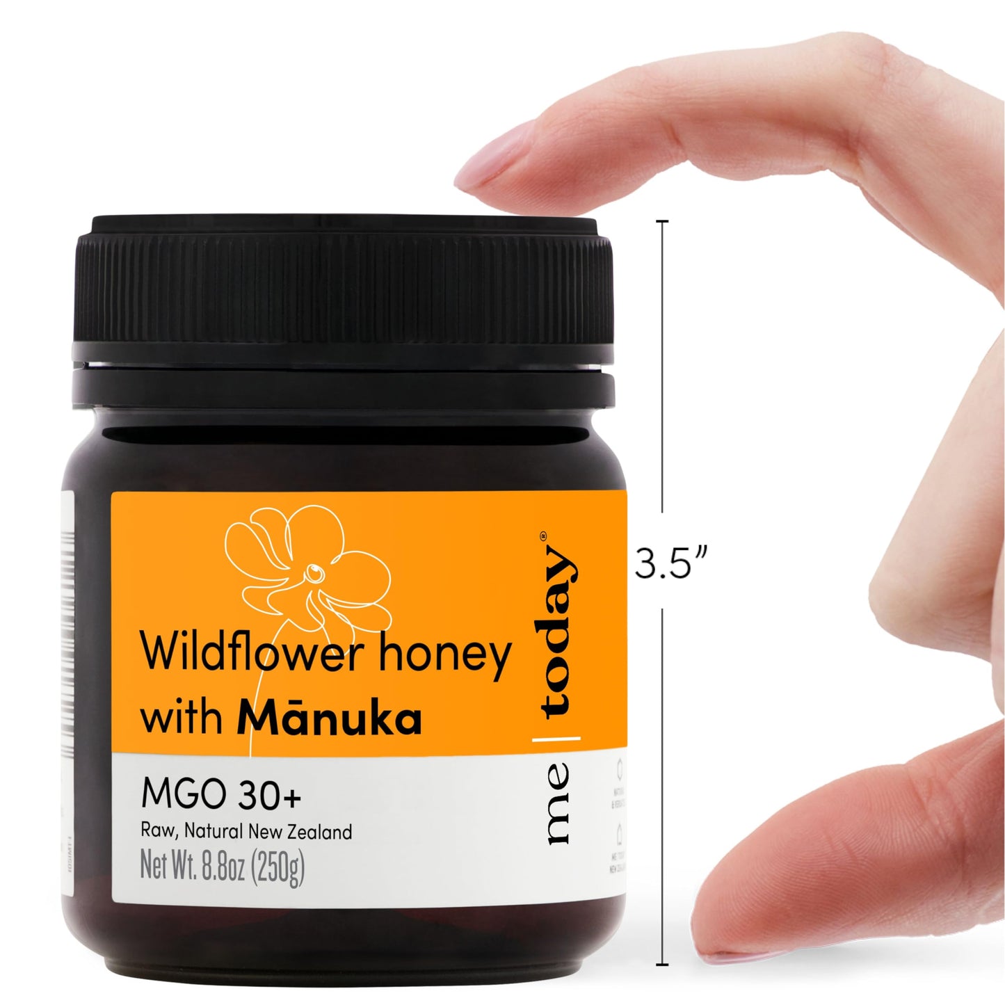 Me Today - Wildflower Honey With Manuka Mgo 30+ From New Zealand (8.8 Oz) Authentic, Raw & Unpasteurized