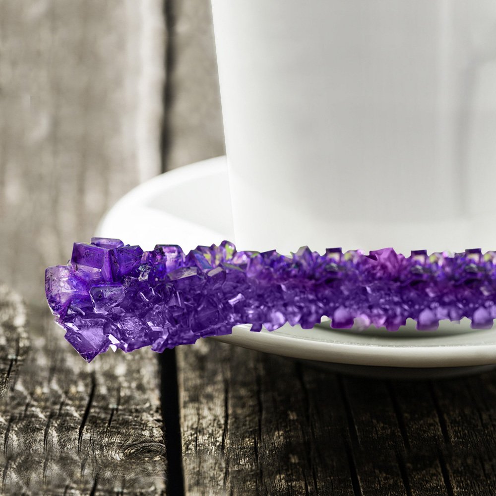 Extra Large Rock Candy Sticks: 12 Grape Lollipop - Purple Rock Candy Sticks - Individually Wrapped - Espeez Rock Candy Sticks For Candy Buffet, Birthdays, Weddings, Receptions, Bridal And Baby Showers