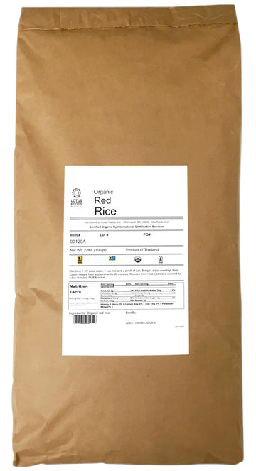 Lotus Foods Gourmet Organic Red Rice, 22 Pound (Pack of 1)