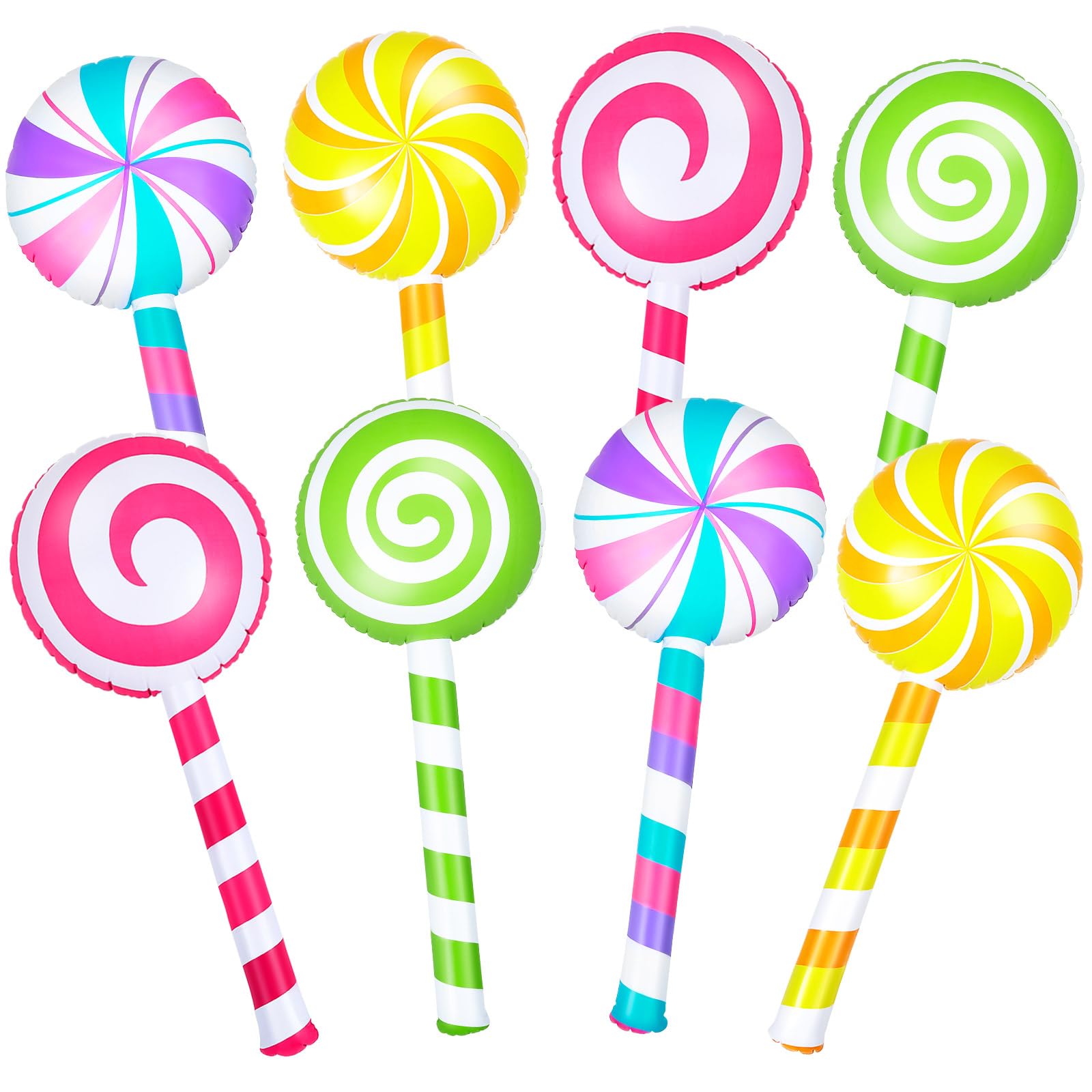 Poen Inflatable Lollipop 29.53 Inch Candy Prop Decorations - Rainbow Color, Model Poen-fvd4185451321654