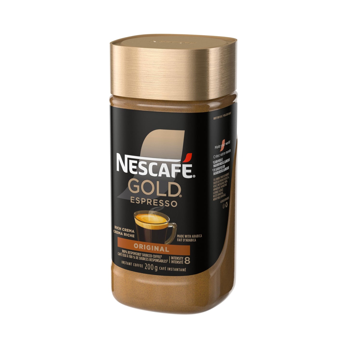 Nescafe Gold Espresso Instant Coffee, 200G/7.1 Oz., {Imported From Canada}