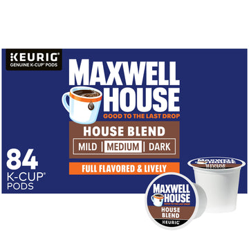 Maxwell House House Blend Medium Roast K-Cup Coffee Pods, 84 Ct Box