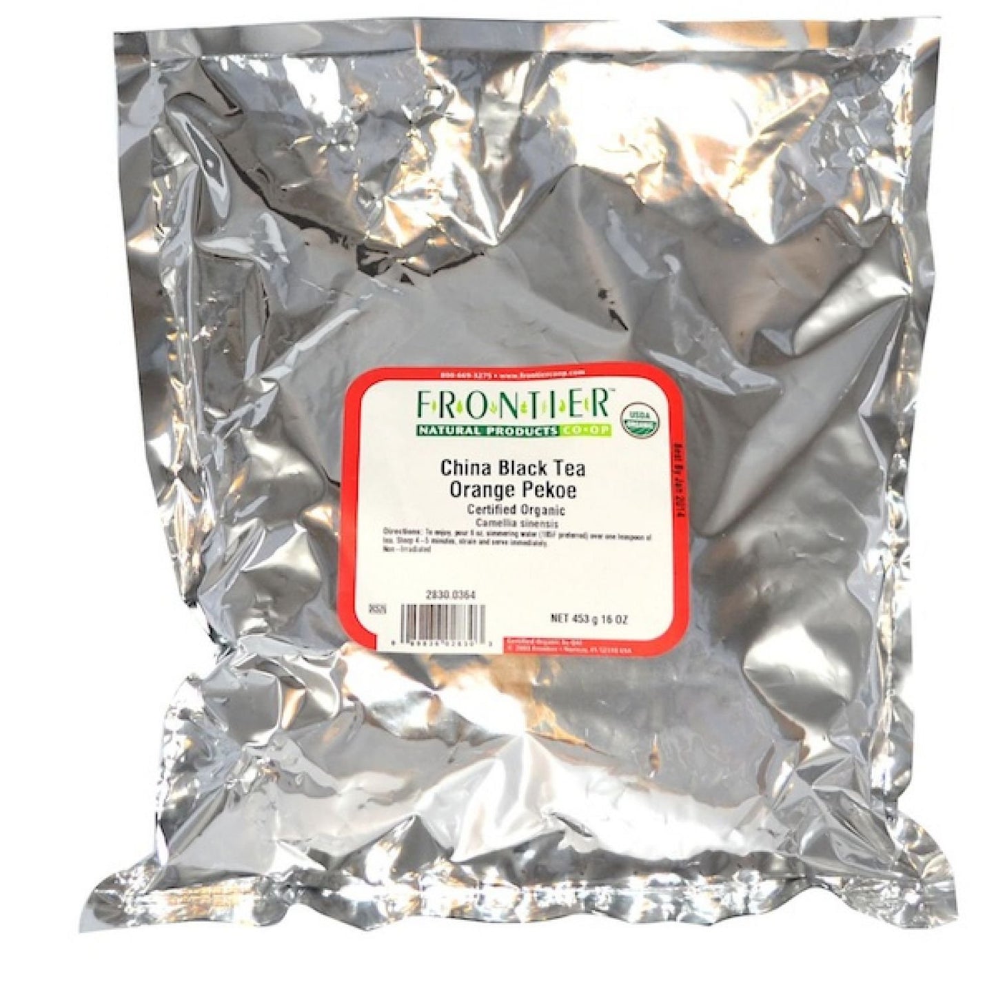 Frontier Co-Op China Black (Orange Pekoe), Kosher | 1 Lb. Bulk Bag | Camellia Sinensis L.