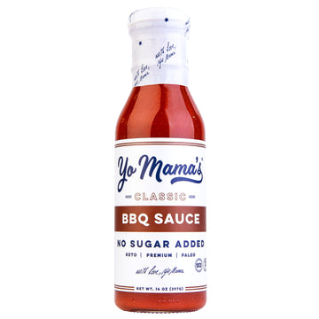 Yo Mamas Foods Keto Barbecue Sauce - No Sugar Added, Low Carb, Vegan, Gluten Free - 14 Ounce