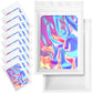 Aictimo 100 Pack Holographic Packaging Resealable Bags For Small Business -5.5 X 7.8 Inch Pouch Bags For Lipgloss Jewelry Cookie