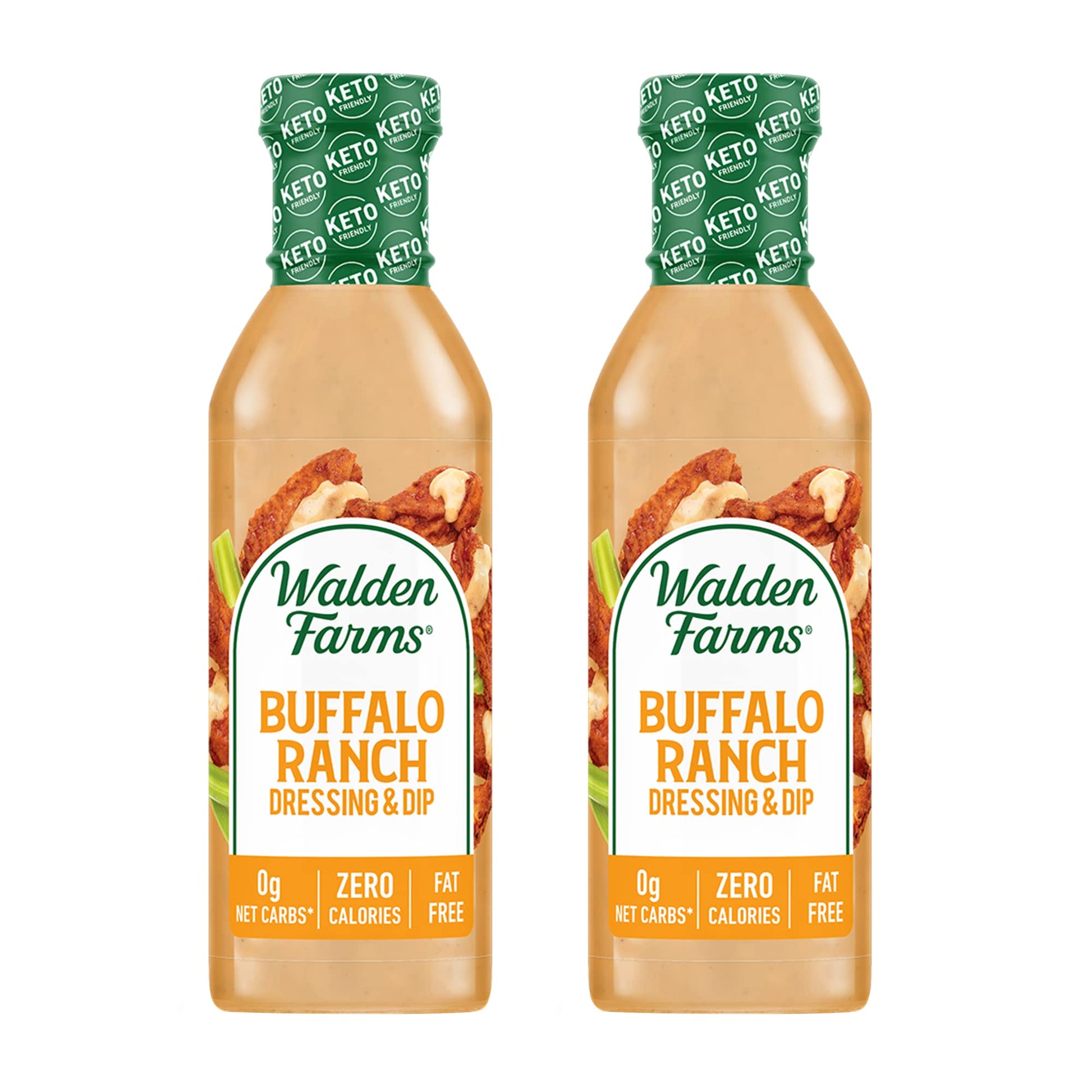 Walden Farms Buffalo Ranch Dressing & Dip - Calorie-Free, Gluten-Free, Low Carb, Keto-Friendly, Sugar-Free, Bold Buffalo & Ranch