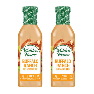 Walden Farms Buffalo Ranch Dressing & Dip - Calorie-Free, Gluten-Free, Low Carb, Keto-Friendly, Sugar-Free, Bold Buffalo & Ranch
