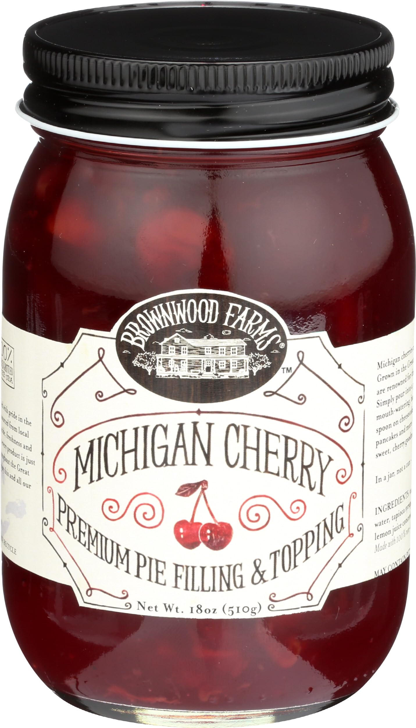 Brownwood Farms Michigan Cherry Pie Filling  18 Oz