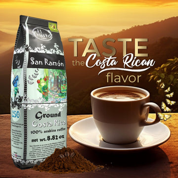 Costa Rican Coffee Medium Roast Ground (8.8Oz) - 100% Fresh Arabica Beans, Shade Grown & Local Sourced From San Ramon Village - Costa Rican Souvenirs, Perfect Coffee Lover Gift