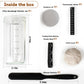 Sourdough Bread Baking Supplies 24 oz Sourdough Starter Jar Glass  Sourdough Starter Kit with Date Marked Feeding Band  Thermometer  Silicone Scr  Sewn Cloth Cover & Aluminum Lid  Sourdough Jar