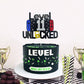 ximoogoooz Video Game Cake Topper for 11th Birthday, Neon/Iridescent, Paper, Kids Party Decoration