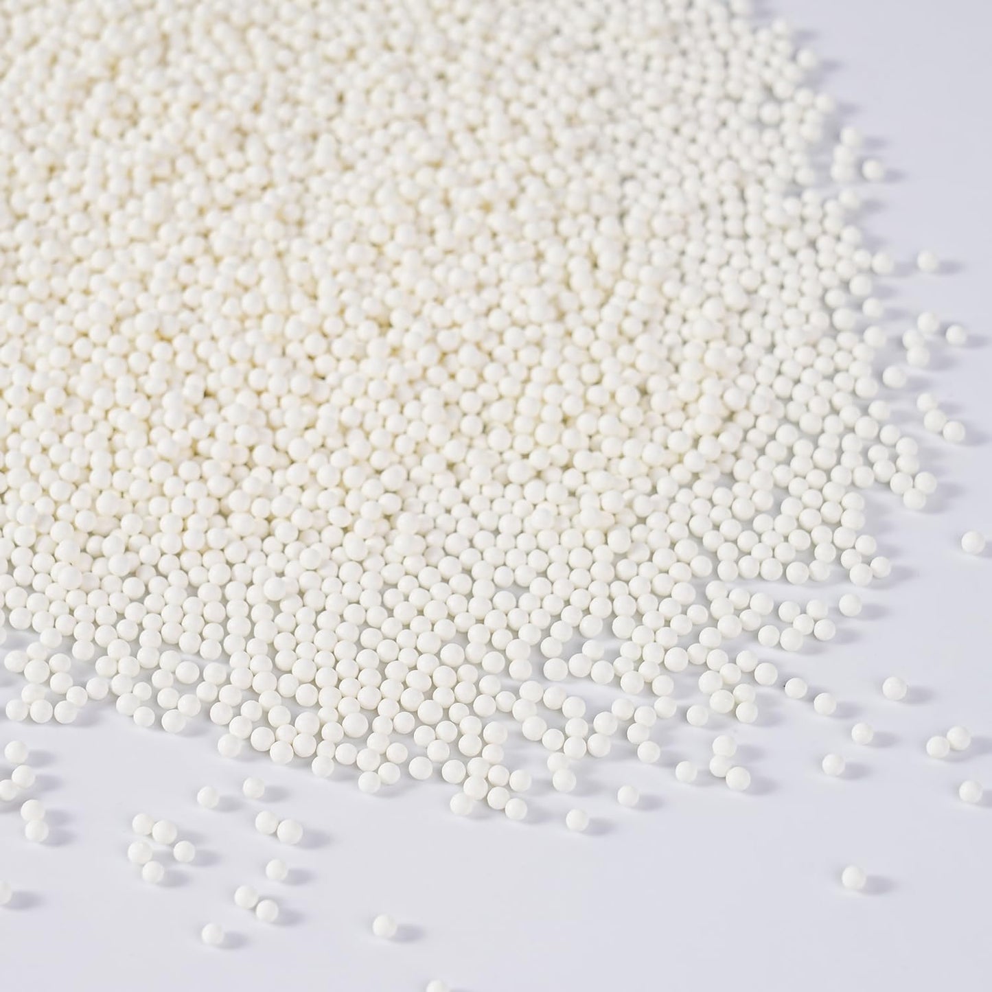 White Nonpareils Sprinkles  Edible 2Mm Pearl  White Sprinkles For Cake Decorating  Cake Pops  Cupcakes  Cookies  Macaron  And Ice Cream(120G/4.23Oz)