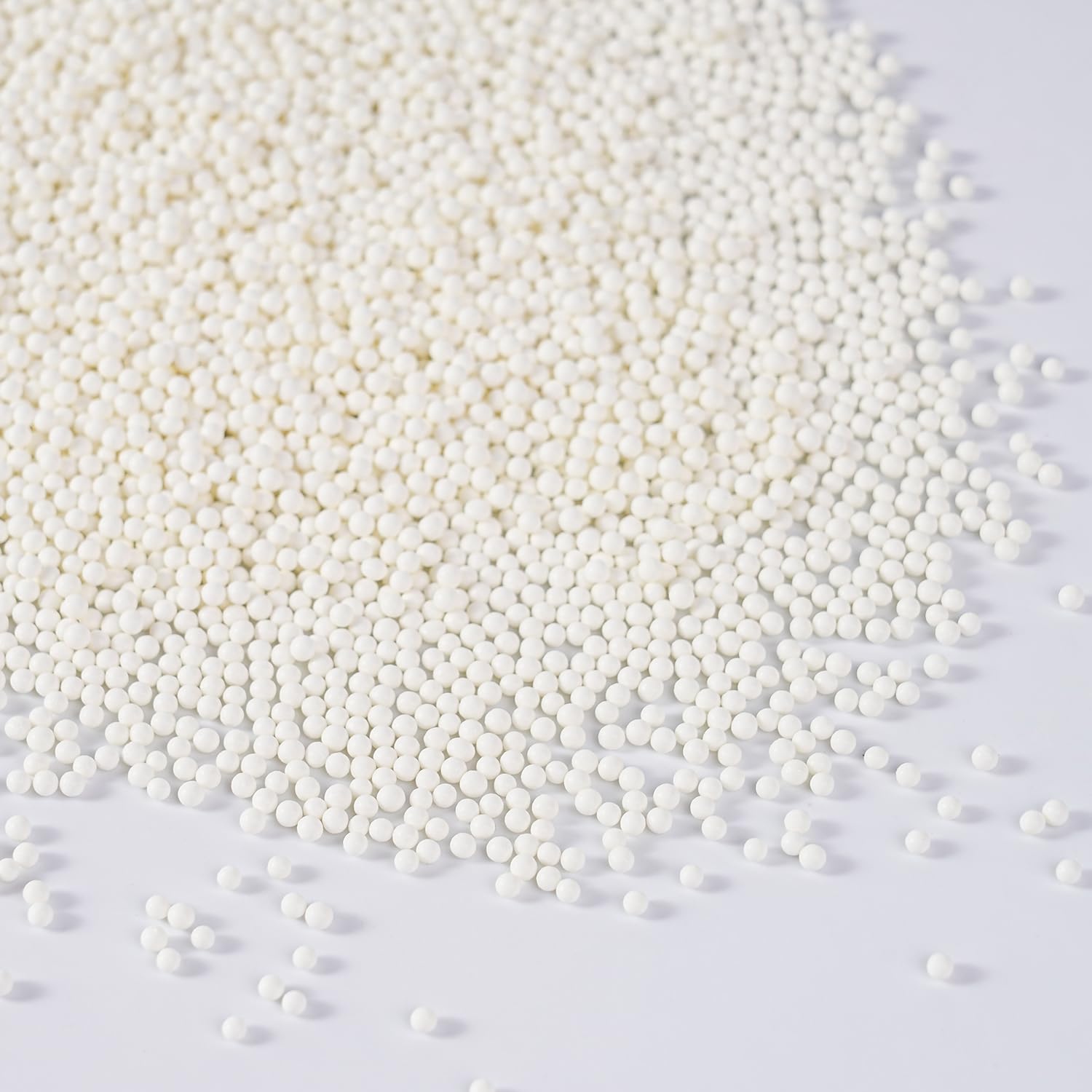 White Nonpareils Sprinkles  Edible 2Mm Pearl  White Sprinkles For Cake Decorating  Cake Pops  Cupcakes  Cookies  Macaron  And Ice Cream(120G/4.23Oz)