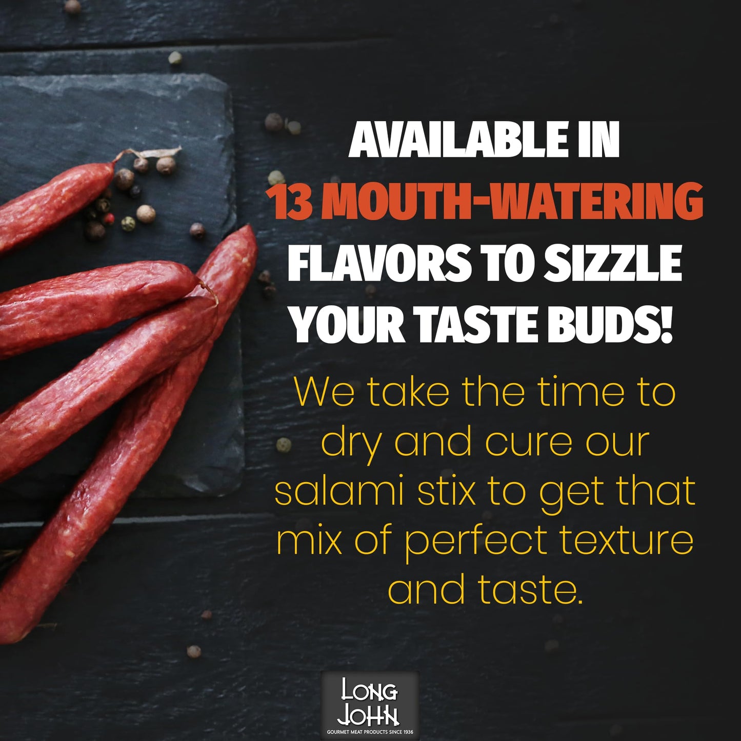 Long John Snacks Jalapeo Cheddar Dried Salami Stix - Premium Hand-Crafted From Beef And Pork - Gluten-Free, Bold Non-Overpowerin