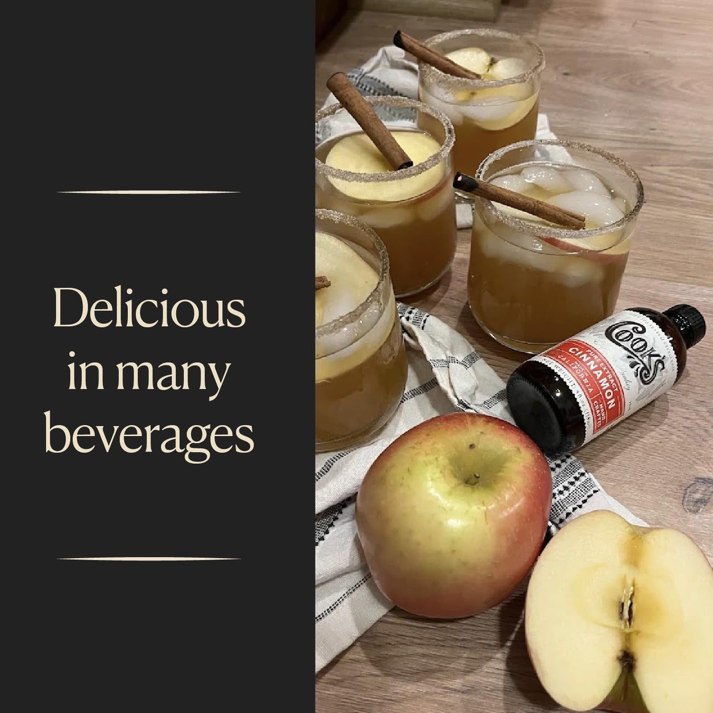 COOKS Pure Ceylon Cinnamon Extract, All Natural, 8 Fl Oz