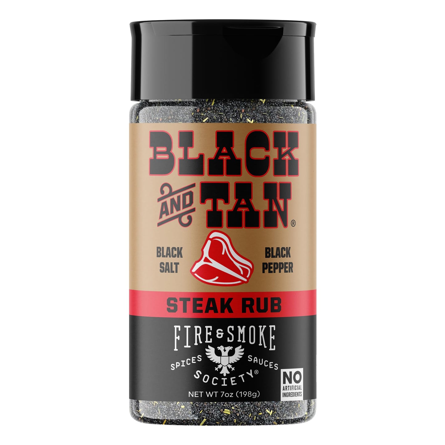 Fire & Smoke Society Steak Seasoning | BBQ Rub | 7 oz | Medium | For Steaks, Brisket, Burgers