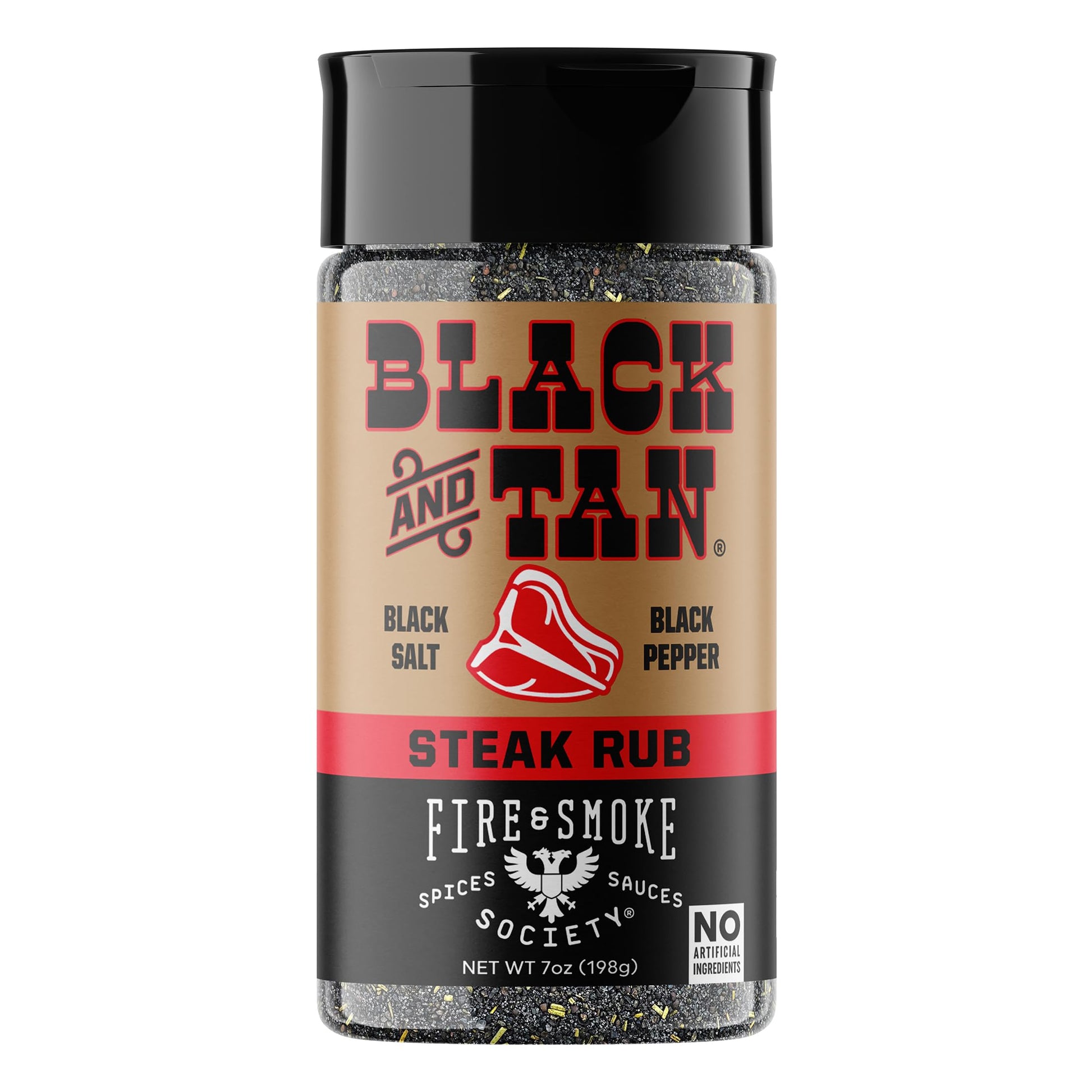 Fire & Smoke Society Steak Seasoning | BBQ Rub | 7 oz | Medium | For Steaks, Brisket, Burgers