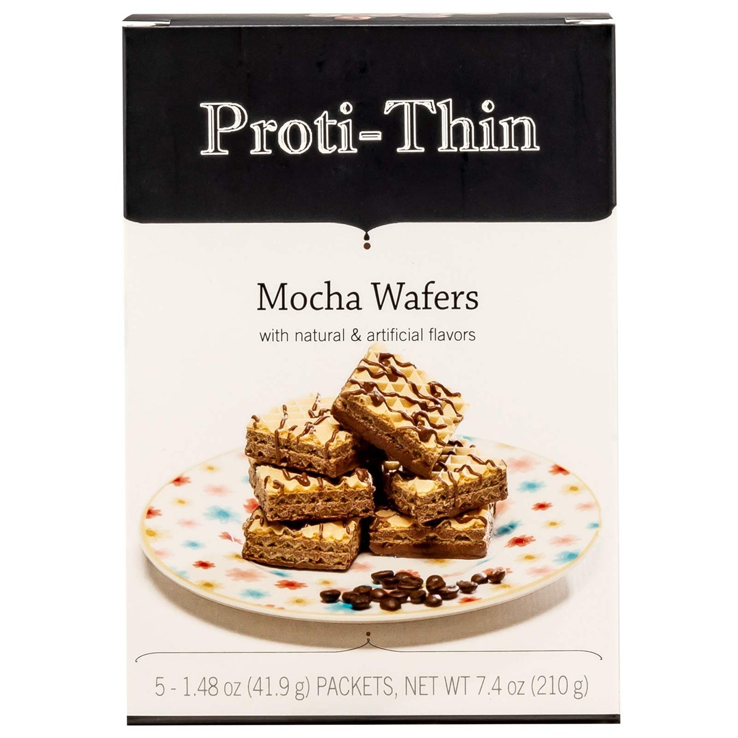 Proti-Thin High Protein Mocha Wafer Squares, 15g Protein, Low Calorie, Low Carb, Low Sugar, Aspartame Free, Diet Wafer Bars, Hea