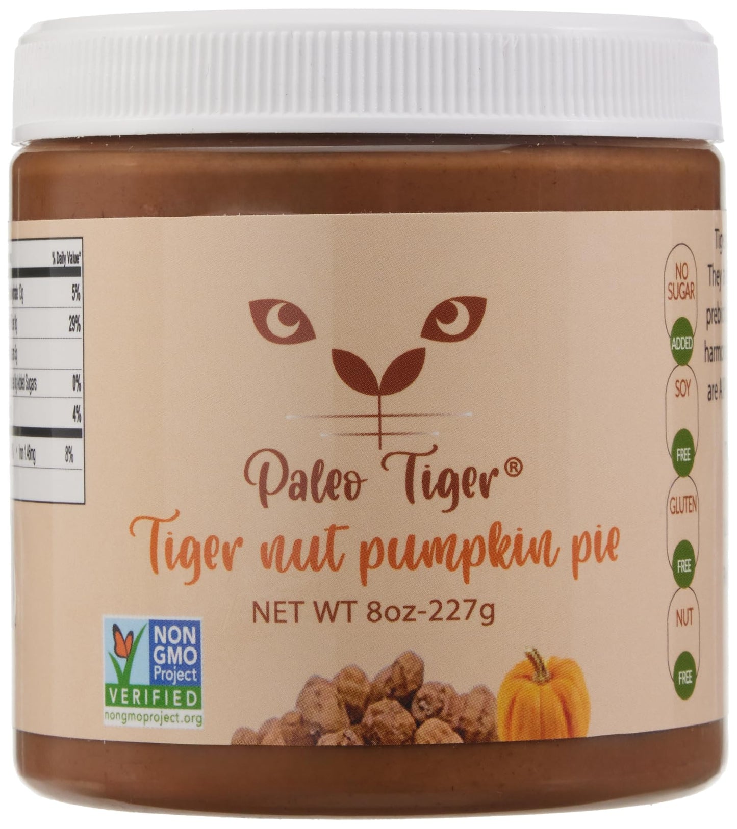 Paleo Tiger Pumpkin Pie Tiger Nut Butter, Coconut Free, AIP, Nut Free, 8 Ounces