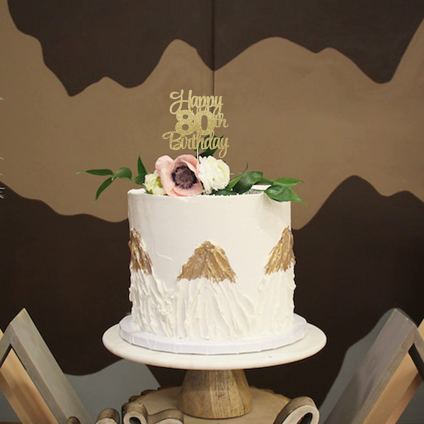 Happy 80Th Birthday Cake Topper - 80Th Anniversary Cake Topper,Happy 80Th Birthday Cake Topper,80 Cake Topper Gold,80Th Birthday