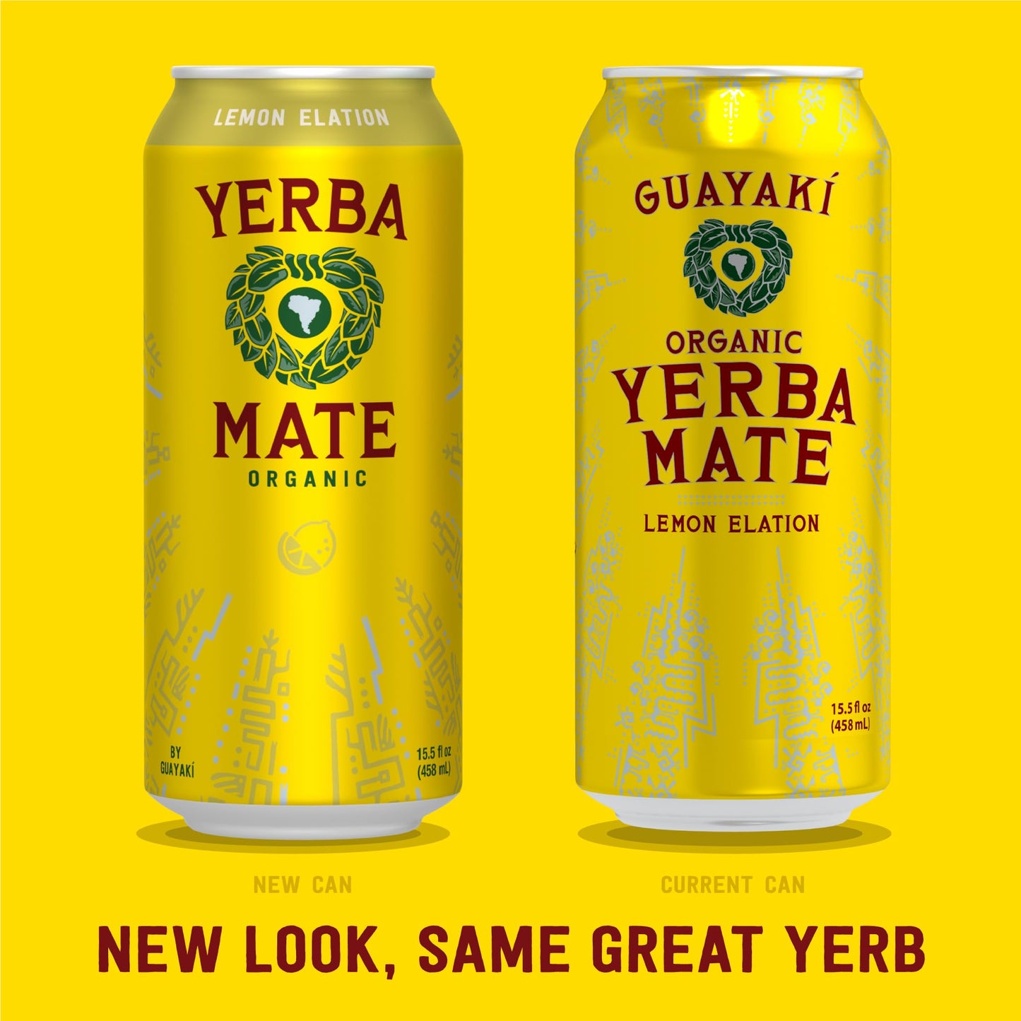 Guayaki Yerba Mate Energy Drink Alternative, Lemon Elation, 150mg Caffeine, 15.5 Fl Oz (Pack of 12)