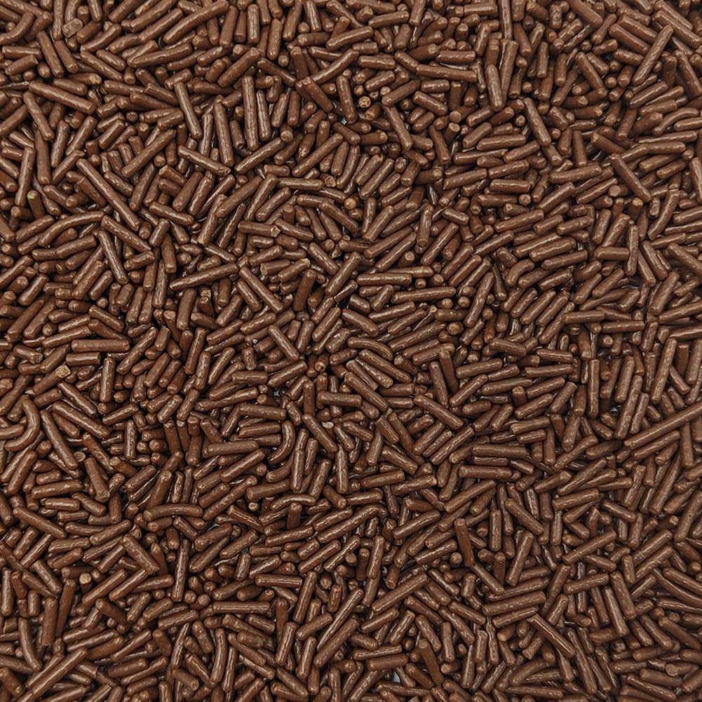 Homankit Brown Jimmies Sprinkles Edible Toppings for Ice Cream, Cake, Cookies, 2.75 Ounces, Chocolate Jimmies