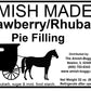 Amish Pie Filling Strawberry/Rhubarb And Topping - Two 32 Oz Jars