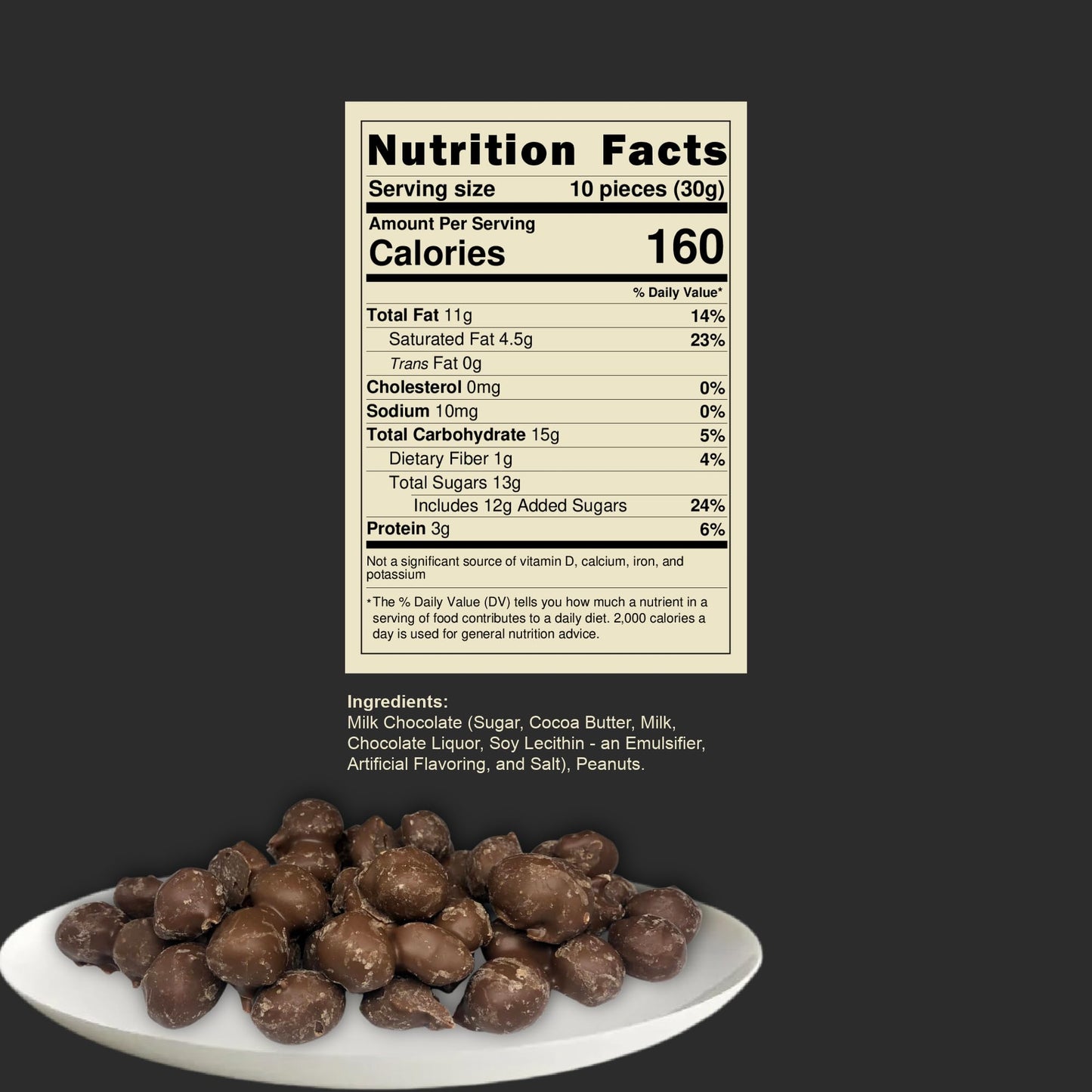 Double Dipped Peanuts Milk Chocolate Covered Peanuts (1 Pound) Wholesale Bulk Candy, Snack Nuts