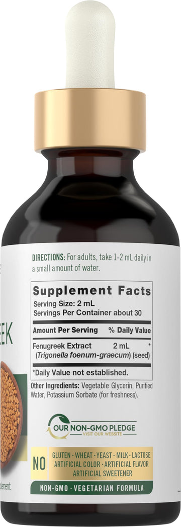 Carlyle Fenugreek Extract Liquid Tincture - Non-GMO, Gluten Free - 2 fl oz - Model CL25061