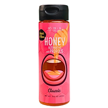 Chick & Roo Zero Sugar Honey Substitute - Classic Flavor: Naturally Enriched With Honey & Propolis, Sugar Free, Prebiotic Fiber,