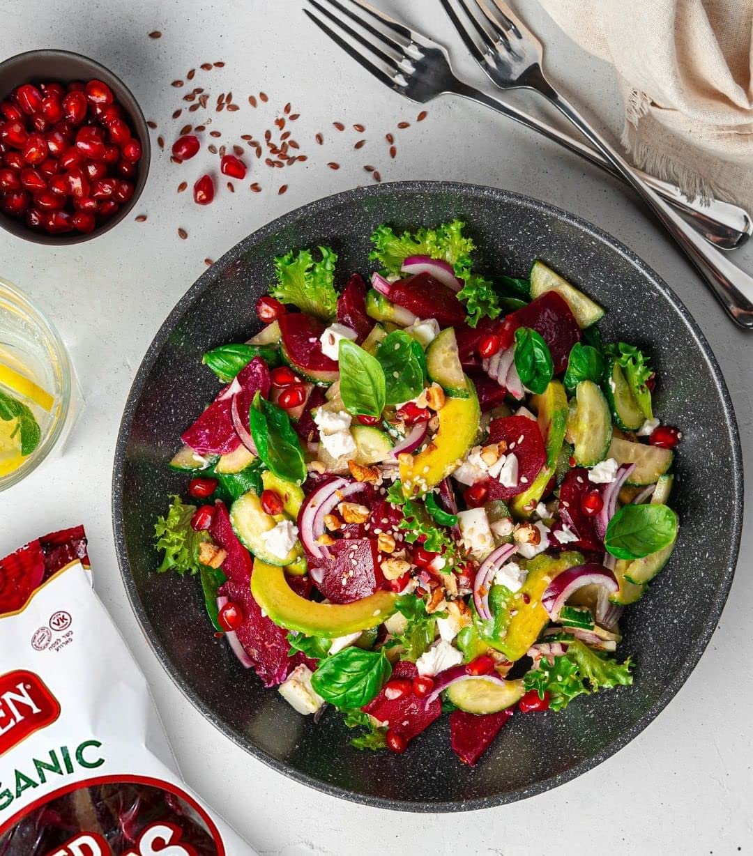 Organic Red Beets, Whole, Peeled & Cooked, 3 Pack 17.6 Oz (3.3 Lbs) Salad Ready