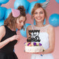 Monmon & Craft Rock Music Happy Birthday Cake Topper/Rock'N'Roll Theme/Musical Entertainment Birthday Party Decorations - Black